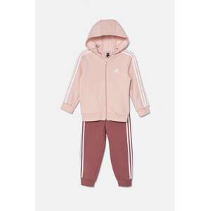Trenirka za bebe adidas I 3S FZ FLOG boja: ružičasta, IV7410