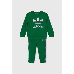 Dječja trenirka adidas Originals CREW SET boja: zelena, IX5153