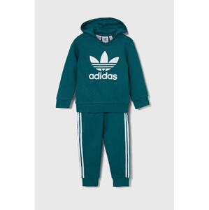 Dječja trenirka adidas Originals HOODIE SET boja: zelena, IX5166