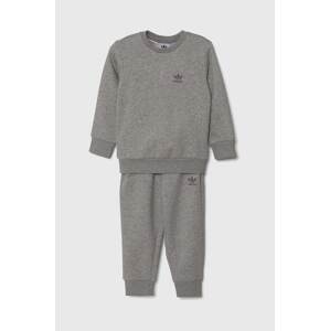 Dječja trenirka adidas Originals TREFOIL CS boja: siva, IX9834