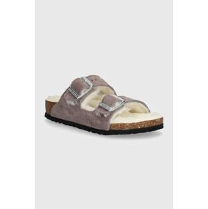 Dječje natikače od brušene kože Birkenstock Arizona Shearling boja: ružičasta, 1027920