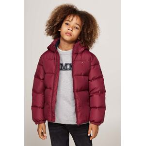 Dječja jakna Tommy Hilfiger boja: bordo, KB0KB08341
