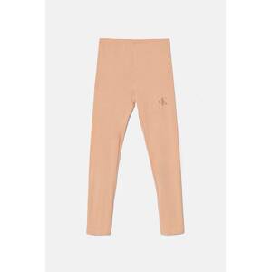 Dječje tajice Calvin Klein Jeans LEGGING boja: ružičasta, bez uzorka, IG0IG02137