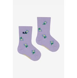 Dječje čarape Bobo Choses Pansy Flower boja: ljubičasta, 224AH004