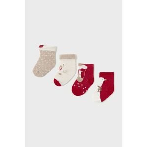 Dječje čarape Mayoral Newborn 4-pack boja: crvena, 9762