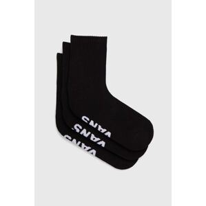 Čarape Vans 3-pack boja: crna, VN000FV7BLK1