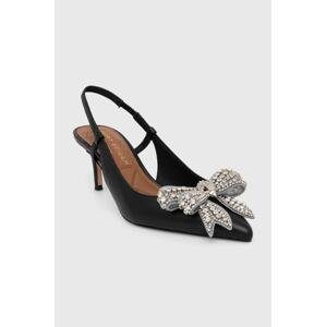 Kožne štikle Kurt Geiger London Belgravia Bow Sling boja: crna, 621700109