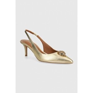 Kožne štikle Kurt Geiger London Belgravia Sling Back boja: zlatna, 9786961109