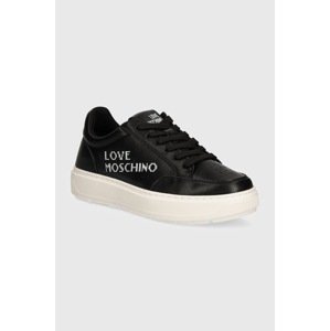 Kožne tenisice Love Moschino boja: crna, JA15124G1LIA0000