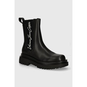 Gležnjače Versace Jeans Couture Drew za žene, boja: crna, s platformom, 77VA3S60 ZS868 899