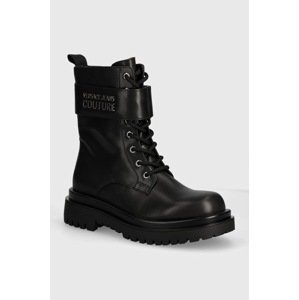 Čizme Versace Jeans Couture Drew za žene, boja: crna, s platformom, 77VA3S64 71570 899