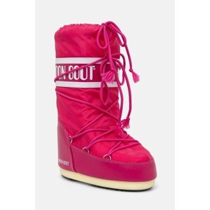Čizme za snijeg Moon Boot MB ICON NYLON boja: ružičasta, 80D1400440 J003