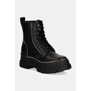 Čizme Buffalo Aspha Rld Zip za žene, boja: crna, ravni potplat, 1622480-BLK