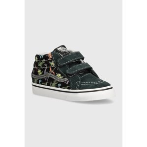 Dječje tenisice od brušene kože Vans SK8-Mid Reissue boja: zelena, VN000CQ0BS51