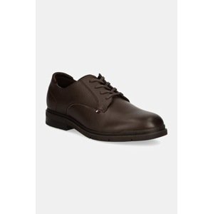 Kožne cipele Tommy Hilfiger FLEXIBLE HILFIGER MIX LTH SHOE za muškarce, boja: smeđa, FM0FM05164