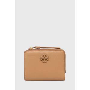 Kožni novčanik Tory Burch McGraw Bi-Fold za žene, boja: smeđa, 158904.227