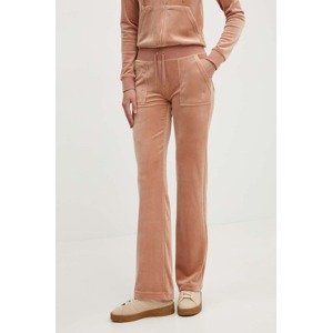 Donji dio trenirke od velura Juicy Couture DEL RAY GOLD boja: bež, bez uzorka, JCAP180G