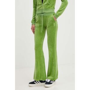 Donji dio trenirke od velura Juicy Couture CAISA boja: zelena, bez uzorka, JCSEBJ008