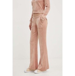 Donji dio trenirke od velura Juicy Couture CAISA boja: bež, bez uzorka, JCSEBJ008