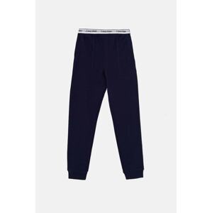 Dječji pamučni donji dio trenirke Calvin Klein Underwear boja: tamno plava, bez uzorka, KK0KK00110