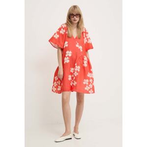 Haljina Stine Goya boja: narančasta, mini, oversize, SG5865