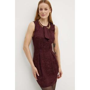 Haljina Elisabetta Franchi boja: bordo, mini, širi se prema dolje, AB60746E2
