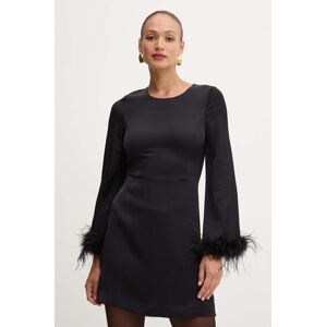 Haljina Twinset boja: crna, mini, ravna, 242TP2346