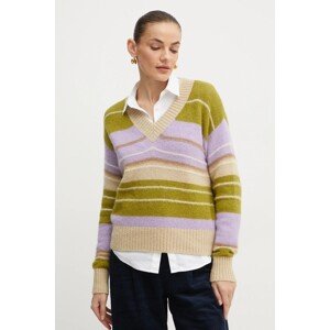 Pulover s dodatkom vune Weekend Max Mara za žene, boja: ljubičasta, 2425366102600