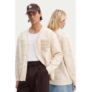 Pamučni kardigan Filling Pieces boja: bež, topli, 83016989936