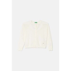 Dječji pamučni kardigan United Colors of Benetton boja: bež, lagani, 1098C500O