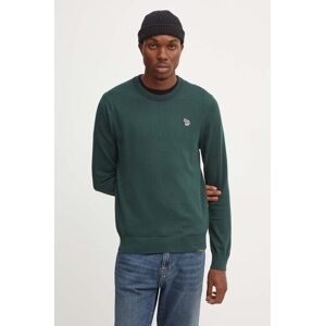 Pulover s dodatkom vune PS Paul Smith za muškarce, boja: zelena, lagani, M2R.530XZ.N22226