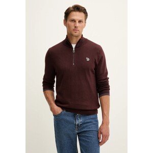 Pulover s dodatkom vune PS Paul Smith za muškarce, boja: crna, s poludolčevitom, M2R.531XZ.N22226