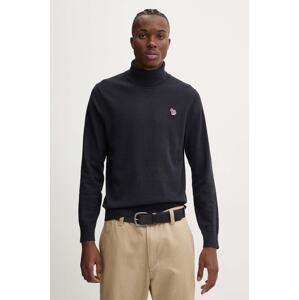 Pulover s dodatkom vune PS Paul Smith za muškarce, boja: crna, s dolčevitom, M2R.532XZ.N22226