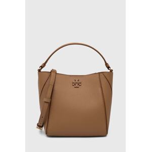 Kožna torba Tory Burch McGraw Small boja: smeđa, 158500.227
