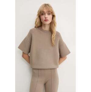 Majica kratkih rukava Remain Knit T-Shirt za žene, boja: bež, 5018813001