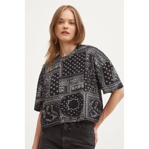 Pamučna majica Karl Lagerfeld Jeans za žene, boja: crna, 245J1707