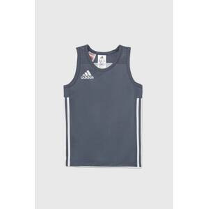 Dječji top adidas Originals 3G SPEE REVRS boja: siva, bez uzorka, DY6619