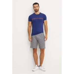 Homewear majica kratkih rukava Emporio Armani Underwear boja: tamno plava, s tiskom, 111035 4F516