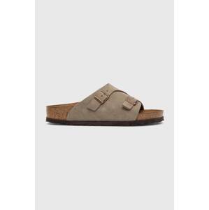 Natikače od brušene kože Birkenstock za žene, boja: siva