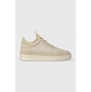 Kožne tenisice Filling Pieces Low Top Quilted boja: bež, 10100151919