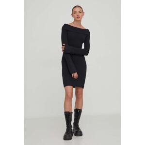 Haljina Hollister Co. boja: crna, mini, uska