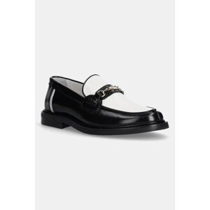Kožne mokasinke Filling Pieces Loafer Polido boja: crna, ravni potplat
