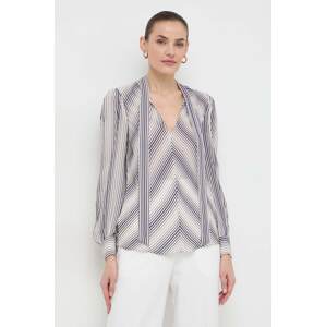 Bluza Twinset za žene, boja: tamno plava, s uzorkom