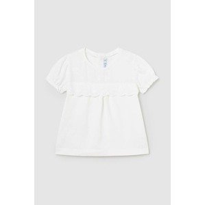 Bluza za bebe Mayoral boja: bijela, bez uzorka