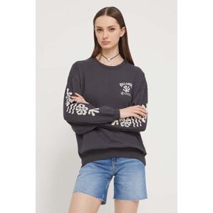 Dukserica Billabong X CORAL GARDENERS za žene, boja: siva, s tiskom, ABJFT00425