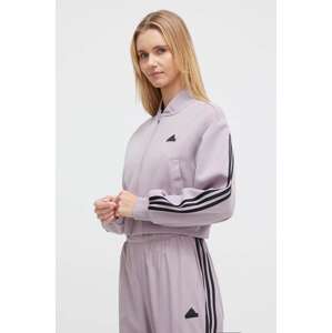 Dukserica adidas za žene, boja: ljubičasta, bez uzorka
