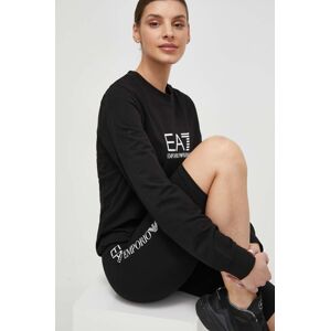 Dukserica EA7 Emporio Armani za žene, boja: crna, s tiskom
