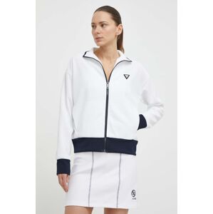 Dukserica Guess MYLAH za žene, boja: bijela, s aplikacijom, V4GQ02 KBFB2
