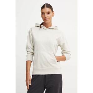 Dukserica Calvin Klein Performance boja: bež, s kapuljačom, melanž