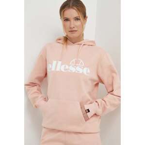 Dukserica Ellesse Lyara OH Hoody za žene, boja: ružičasta, s kapuljačom, tiskom, SGP16455